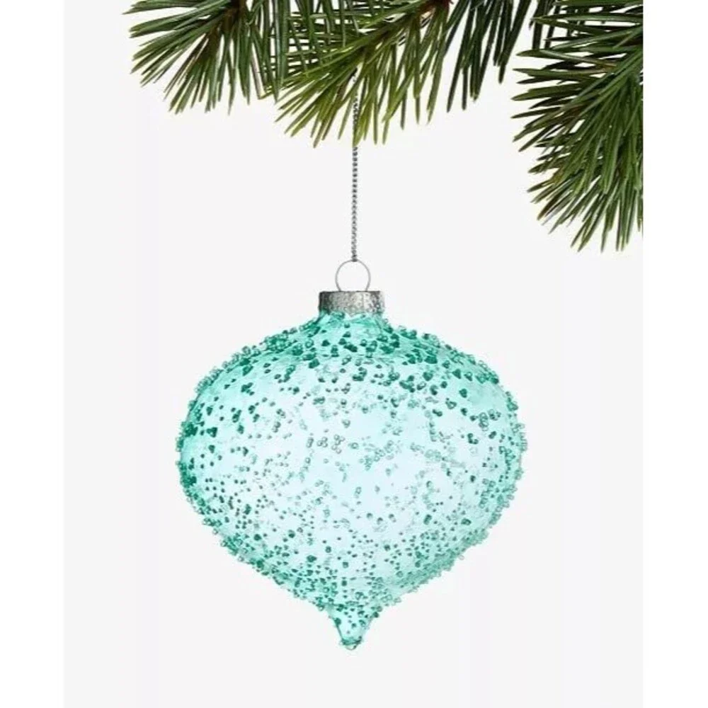 Macy’s Holiday Lane Enchanted Emerald Green Dotted Onion Ornament